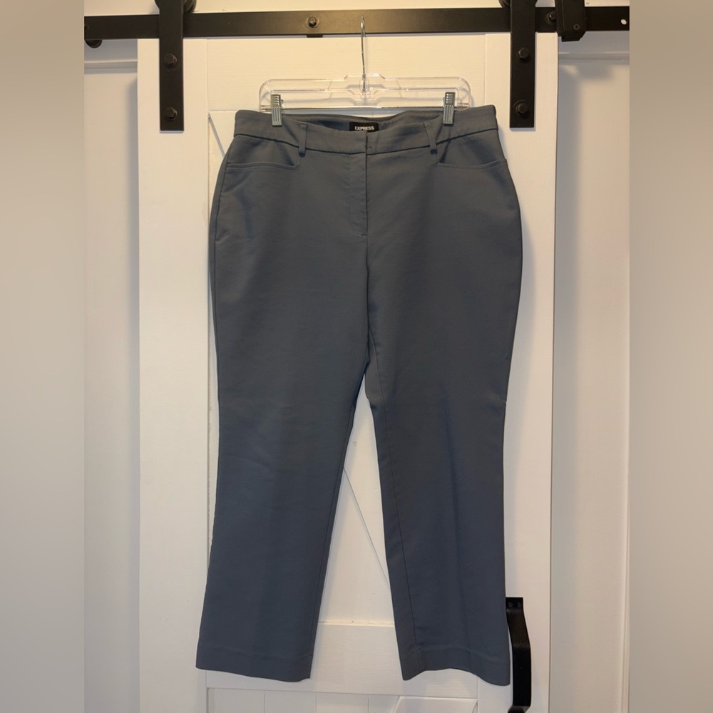 Express Steel Blue Straight Leg Trousers